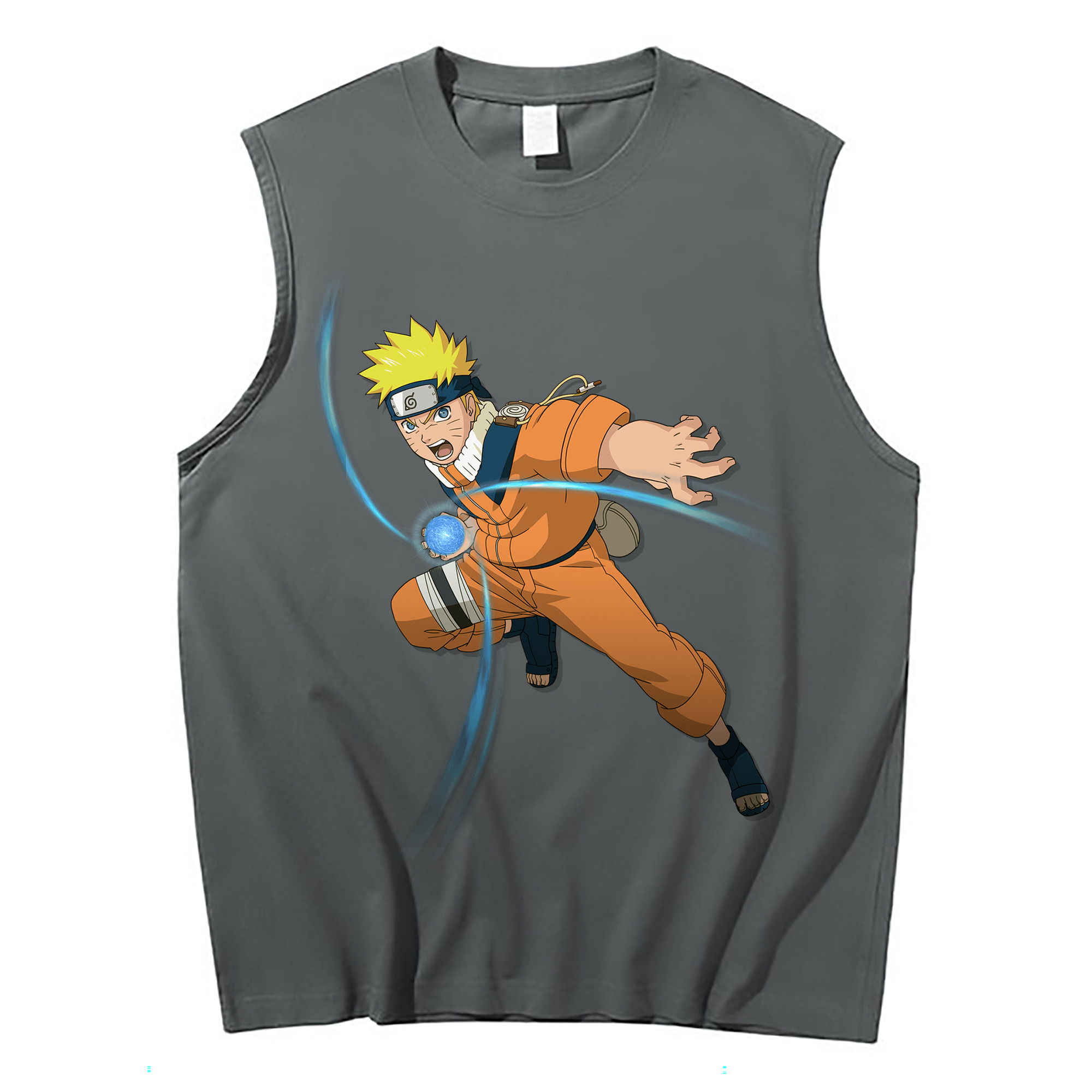 （画像用） NARUTO -ナルト- うずまき ナルト Uzumaki Naruto コットン100％タンクトップ（フロントプリント）